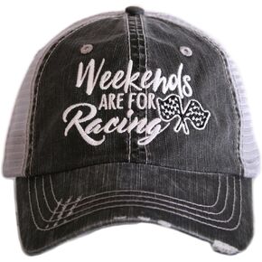KATYDID Weekends are for Racing Women's Trucker Hats Caps