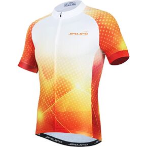 Hotlion Cycling Jersey Men Bike Shirts Short Sleeve Bicycle Jacket with Pocket for Biking Riding