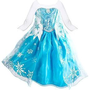 LOEL Princess Costume Blue Dress, Christmas Party Dress up for Little Girls