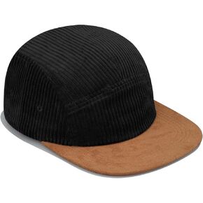 Croogo Classic Corduroy 5 Panel Caps Flat Brim Baseball Cap Unstructured Vintage Dad Hat Men Snapback Trucker Hats Umpire Cap
