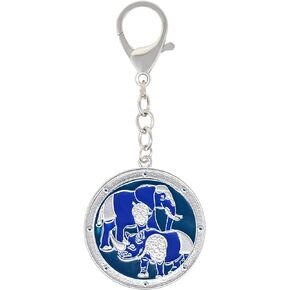 FengShui Armoured Rhino & Elephant Keychain W4986