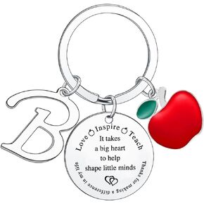 Personalized Teacher Gifts Graduation Gifts Teacher Appreciation Gifts Keyring With Initial Teachers Day Gifts