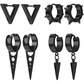 مثلث هوب الأقراط الفولاذ المقاوم للصدأ الشرير هجي هوب أقراط, معدن in Kuwait