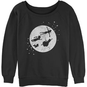 Disney Women's Tinkerbell Second Star to The Right Junior's Raglan Pullover with Coverstitch