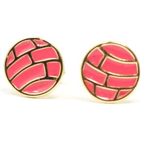 Pink Concha Earrings | Pan Dulce Stud Earrings in Saudi Arabia