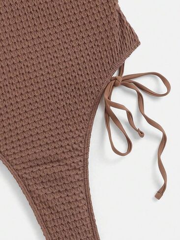 بدلة سباحة نسائية مثيرة من قطعة واحدة من SHENHE ذات قصة عالية وأربطة بدون ظهر in Kuwait