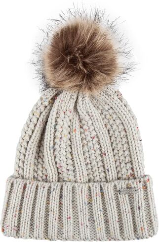 Jessica Simpson Women's Soft Knit Beanie with Fur Pom in Saudi Arabia