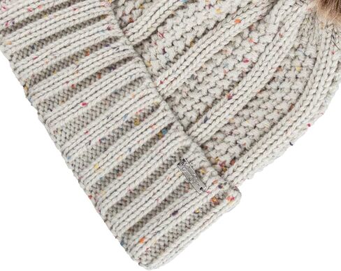 Jessica Simpson Women's Soft Knit Beanie with Fur Pom in Saudi Arabia