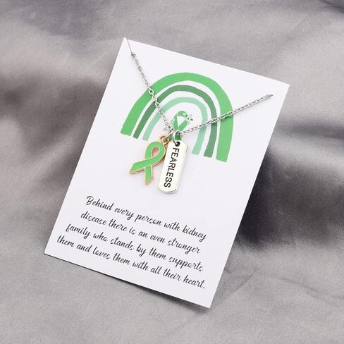 WSNANG Kidney Warrior Gift Kidney Disease Awareness Jewelry Disease Fighter Gift Kidney Cancer Survivor Fearless Gift (Kidney Disease NL) in Saudi Arabia