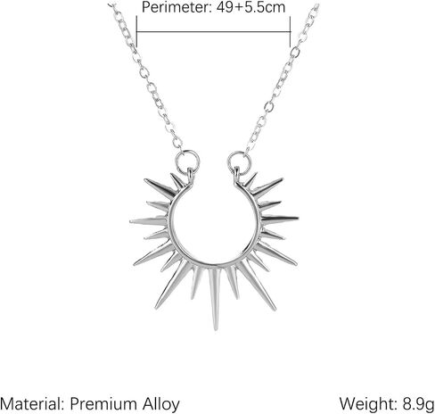 Sun Necklace, 14k Gold Plated Sun Pendant Necklace for Women Girls Adjustable Dainty Sunlight Sunshine Necklace Minimalist Jewelry in Saudi Arabia