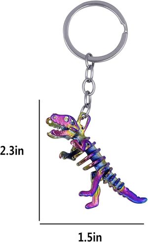 Cute Dinosaur Skeleton Keychains Cartoon key ring Handbag Pendant Accessories for Women Girls Men Bag Decoration in Saudi Arabia