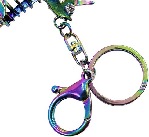 Cute Dinosaur Skeleton Keychains Cartoon key ring Handbag Pendant Accessories for Women Girls Men Bag Decoration in Saudi Arabia