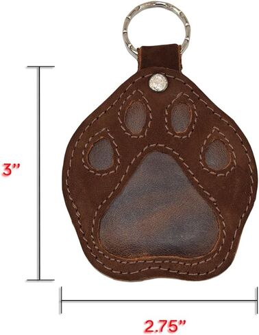 Hide & Drink Leather Doggy Paw Keychain/Charm & Dog Lover Gift Handmade Swayze Suede in Saudi Arabia