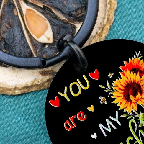 Inspirational Keychain Cheer Up Gifts For Women Mom Gifts From Daughter Son Gift For Sister Cousin Friends Besties Birthday You Are My Sunshine Keyring Jewelry Unique in Saudi Arabia