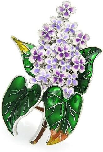 فانكي 1 قطع أزياء زهرة ليلاك بروش المينا القرنفل زهرة بروش أنيقة حزب مكتب دبوس للنساء هدية, معدن, بدون أحجار كريمة in Kuwait