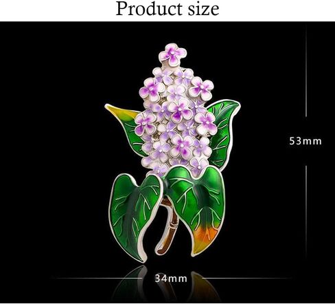 فانكي 1 قطع أزياء زهرة ليلاك بروش المينا القرنفل زهرة بروش أنيقة حزب مكتب دبوس للنساء هدية, معدن, بدون أحجار كريمة in Kuwait