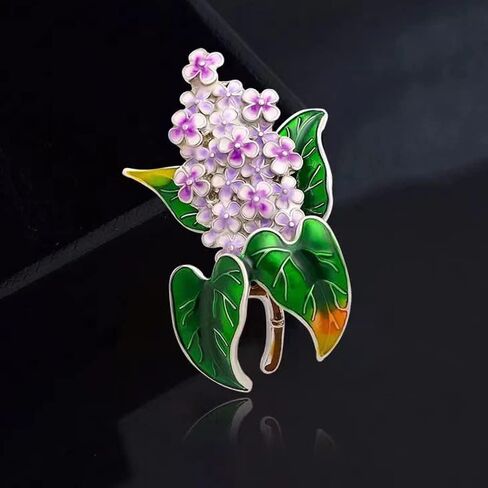 فانكي 1 قطع أزياء زهرة ليلاك بروش المينا القرنفل زهرة بروش أنيقة حزب مكتب دبوس للنساء هدية, معدن, بدون أحجار كريمة in Kuwait