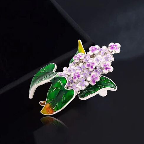 فانكي 1 قطع أزياء زهرة ليلاك بروش المينا القرنفل زهرة بروش أنيقة حزب مكتب دبوس للنساء هدية, معدن, بدون أحجار كريمة in Kuwait