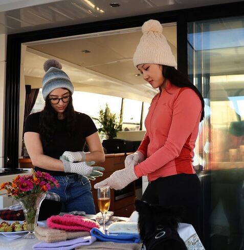 Cute Pompom Knitted Warm Beanie with Microfleece Lining in Saudi Arabia