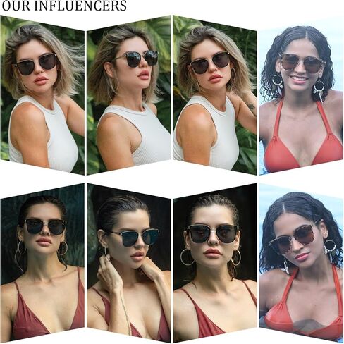 Dollger Polarized Cat Eye Sunglasses for Womens Oversized Trendy Retro Cateye Sun Glasses UV400 Protection in Saudi Arabia