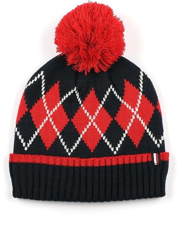 Tommy Hilfiger Women's Argyle Pom Cuff Hat, Desert Sky Multi in Saudi Arabia
