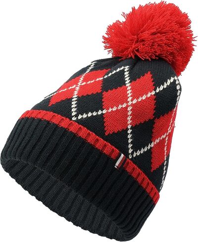 Tommy Hilfiger Women's Argyle Pom Cuff Hat, Desert Sky Multi in Saudi Arabia