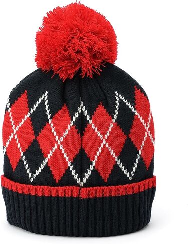 Tommy Hilfiger Women's Argyle Pom Cuff Hat, Desert Sky Multi in Saudi Arabia
