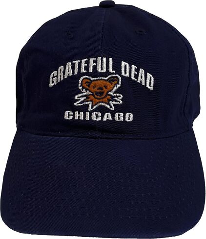 قبعة بيسبول Grateful Dead للرجال باللون الأزرق السائل Chicago 95، أزرق داكن، مقاس واحد in Kuwait