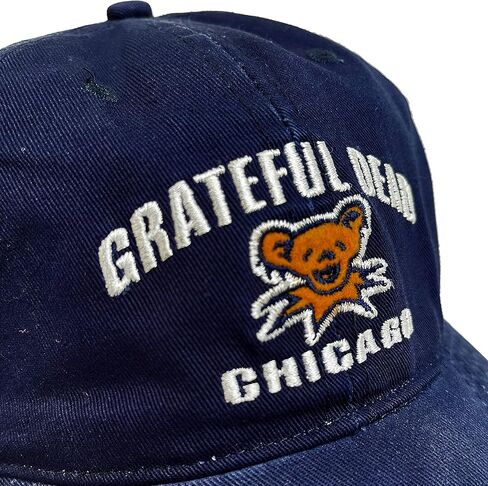 قبعة بيسبول Grateful Dead للرجال باللون الأزرق السائل Chicago 95، أزرق داكن، مقاس واحد in Kuwait
