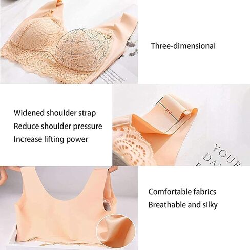 Air Exsecret Ultimate Lift Stretch Full-Figure Seamless Lace Cut-Out Bra, Extra Lift Bras for Women for Sports and Sleep in Saudi Arabia