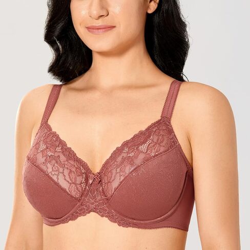 حمالة صدر نسائية DELIMIRA مقاس كبير بتغطية كاملة غير مبطنة من Underwire in Saudi Arabia