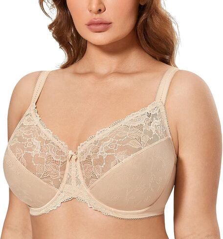حمالة صدر نسائية DELIMIRA مقاس كبير بتغطية كاملة غير مبطنة من Underwire in Saudi Arabia