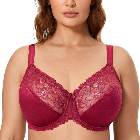 حمالة صدر نسائية DELIMIRA مقاس كبير بتغطية كاملة غير مبطنة من Underwire in Saudi Arabia