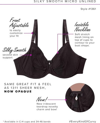 حمالة صدر نسائية من Curvy Couture ناعمة وحريرية وغير مبطنة in Kuwait