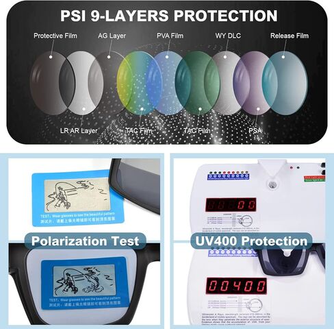 نظارات شمسية PSI Fit Over Glasses للنساء والرجال، حماية مستقطبة من الأشعة فوق البنفسجية، نظارات طبية Fitover in Kuwait