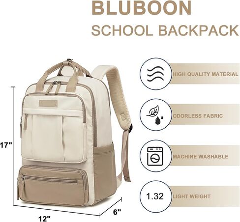 Bluboon Laptop Backpack for Women Waterproof Carry On Backpack Work Business Travel Bookbag Fashion College Schoolbag (Peacock blue) in Saudi Arabia
