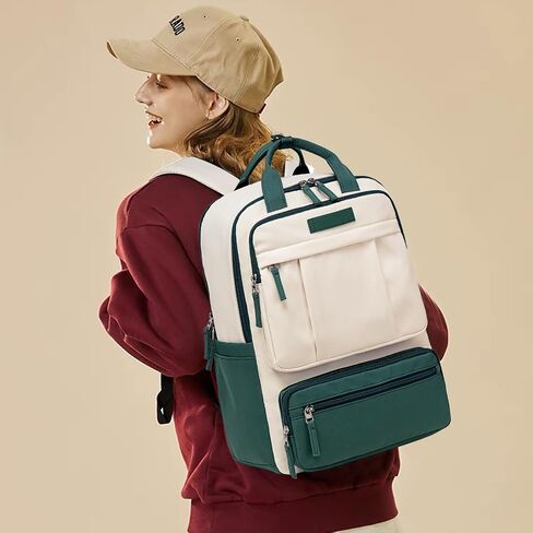 Bluboon Laptop Backpack for Women Waterproof Carry On Backpack Work Business Travel Bookbag Fashion College Schoolbag (Peacock blue) in Saudi Arabia