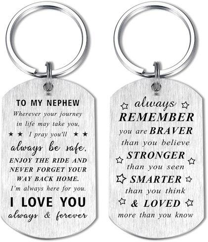 HLQYMZ nephew keychain, Silver, S in Kuwait
