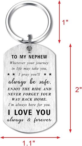 HLQYMZ nephew keychain, Silver, S in Kuwait