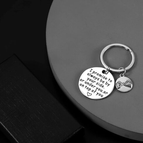 1pc Funny Friendship Keychain, Round Inspirational Gifts for Boyfriend Girlfriend I Love You Stainless Steel Couple Keyring for Him Her Husband Lovers Anniversary Birthday Valentines Christmas Gift in Saudi Arabia