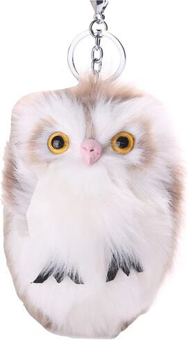 HXINFU Cute 6 inch Owl Plush Keychain Stuffed Animals Keyring Charm Handbag Pendant in Saudi Arabia
