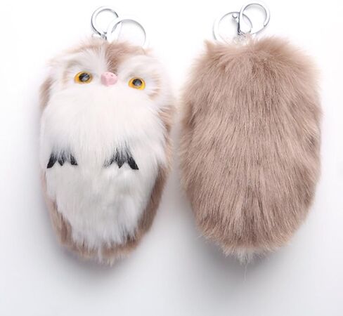 HXINFU Cute 6 inch Owl Plush Keychain Stuffed Animals Keyring Charm Handbag Pendant in Saudi Arabia
