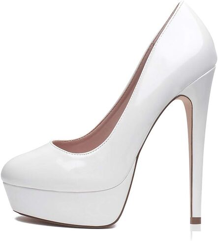 Elisabet Tang Women's Platform High Heels Pumps Shoes Peep Toe 5.5 inch Stilettos Slip On for Dress Wedding Party Prom in Saudi Arabia