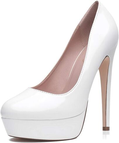 Elisabet Tang Women's Platform High Heels Pumps Shoes Peep Toe 5.5 inch Stilettos Slip On for Dress Wedding Party Prom in Saudi Arabia