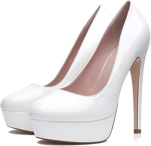 Elisabet Tang Women's Platform High Heels Pumps Shoes Peep Toe 5.5 inch Stilettos Slip On for Dress Wedding Party Prom in Saudi Arabia