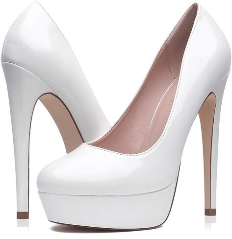 Elisabet Tang Women's Platform High Heels Pumps Shoes Peep Toe 5.5 inch Stilettos Slip On for Dress Wedding Party Prom in Saudi Arabia