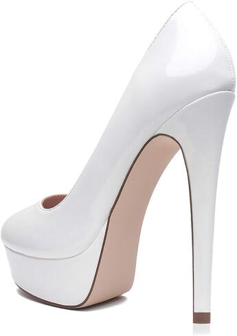 Elisabet Tang Women's Platform High Heels Pumps Shoes Peep Toe 5.5 inch Stilettos Slip On for Dress Wedding Party Prom in Saudi Arabia