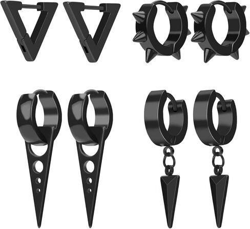 مثلث هوب الأقراط الفولاذ المقاوم للصدأ الشرير هجي هوب أقراط, معدن in Kuwait