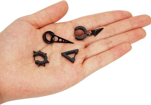 مثلث هوب الأقراط الفولاذ المقاوم للصدأ الشرير هجي هوب أقراط, معدن in Kuwait