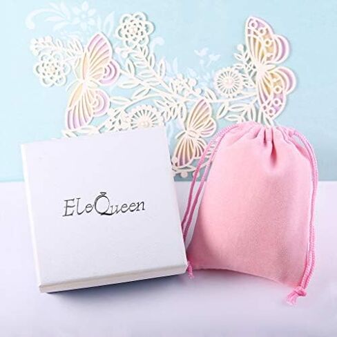 EleQueen 925 الفضة الاسترليني تشيكوسلوفاكيا الحب القلب فراشة الفرنسية هوك تتدلى الأقراط المصنوعة من البلورات النمساوية للنساء، عيد الحب / عيد الأم / عيد الميلاد مجوهرات هدية للزوجة / أمي in Kuwait